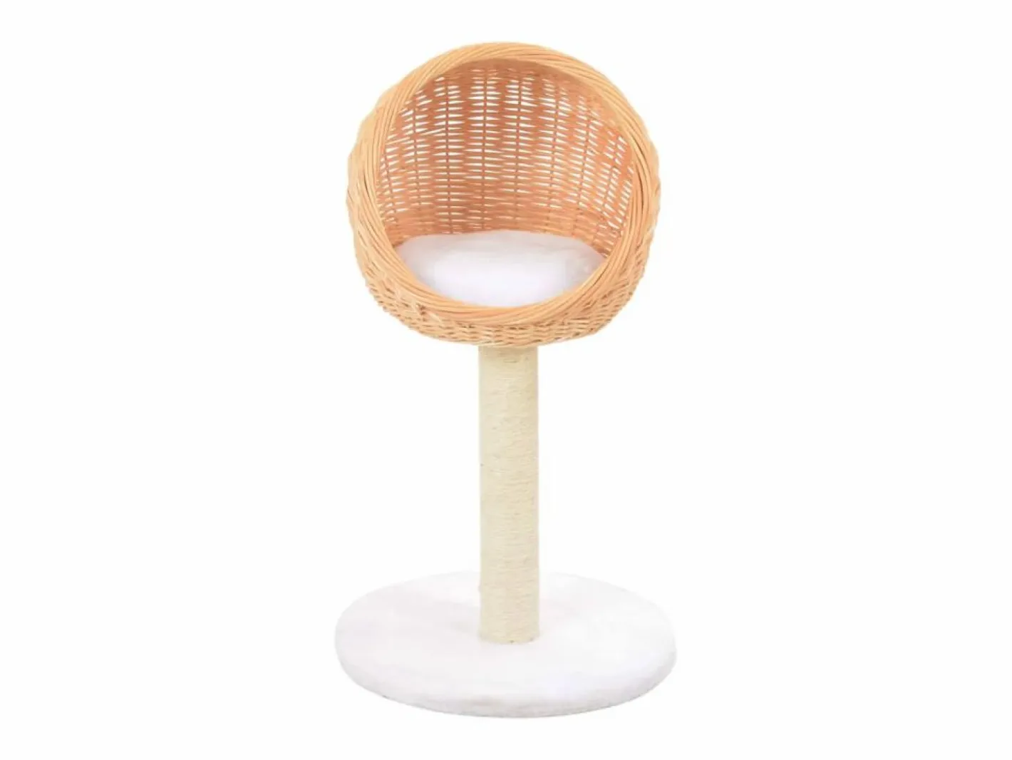 Clicnbuy Rascador para gatos con poste de sisal madera natural de sauce Marru00f3n Hot