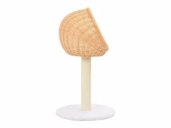Clicnbuy Rascador para gatos con poste de sisal madera natural de sauce Marru00f3n Hot