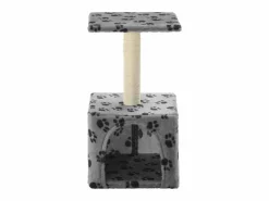 Clicnbuy Rascador para gatos con poste de sisal 55 cm huellas beige Gris New
