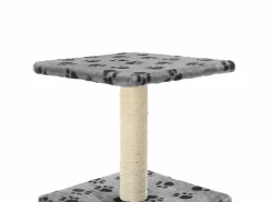 Clicnbuy Rascador para gatos con poste de sisal 55 cm huellas beige Gris New