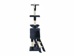 Clicnbuy Juego De Animales|Rascador para gatos con poste de sisal 138 cm oscuro