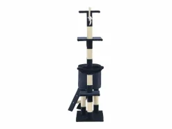 Clicnbuy Juego De Animales|Rascador para gatos con poste de sisal 138 cm oscuro