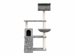 Clicnbuy Rascador para gatos con postes de sisal claro 131 cm Gris Hot