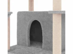 Rascador para gatos con postes de sisal claro 166 cm^Clicnbuy New