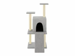 Clicnbuy Juego De Animales|Rascador para gatos con postes de sisal claro 110 cm