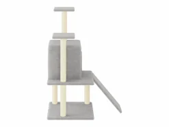 Clicnbuy Juego De Animales|Rascador para gatos con postes de sisal claro 110 cm