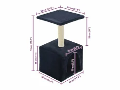 Rascador para gatos con poste de sisal 55 cm oscuro^Clicnbuy