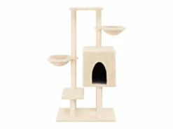 Rascador para gatos con postes de sisal color 117 cm^Clicnbuy Online