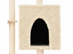 Rascador para gatos con postes de sisal color 117 cm^Clicnbuy Online