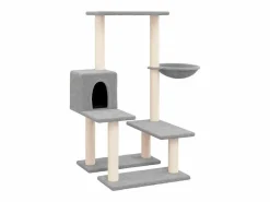 Rascador para gatos con postes de sisal claro 94,5 cm^Clicnbuy Outlet