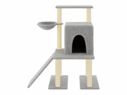 Clicnbuy Rascador para gatos con postes de sisal claro 96,5 cm Gris Outlet
