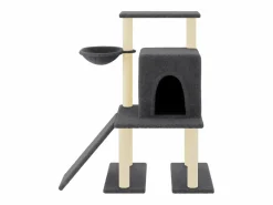 Rascador para gatos con postes de sisal oscuro 96,5 cm^Clicnbuy New