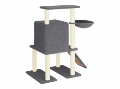Rascador para gatos con postes de sisal oscuro 96,5 cm^Clicnbuy New