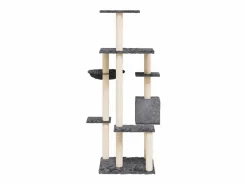 Clicnbuy Rascador para gatos con postes de sisal oscuro 142 cm Gris Sale