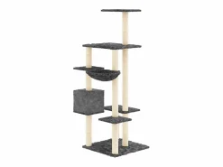 Clicnbuy Rascador para gatos con postes de sisal oscuro 142 cm Gris Sale
