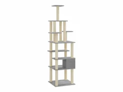 Rascador para gatos con postes de sisal claro 183 cm^Clicnbuy New