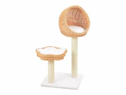 Rascador para gatos con poste de sisal madera natural de sauce^Clicnbuy Best