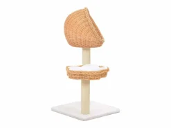 Rascador para gatos con poste de sisal madera natural de sauce^Clicnbuy Best