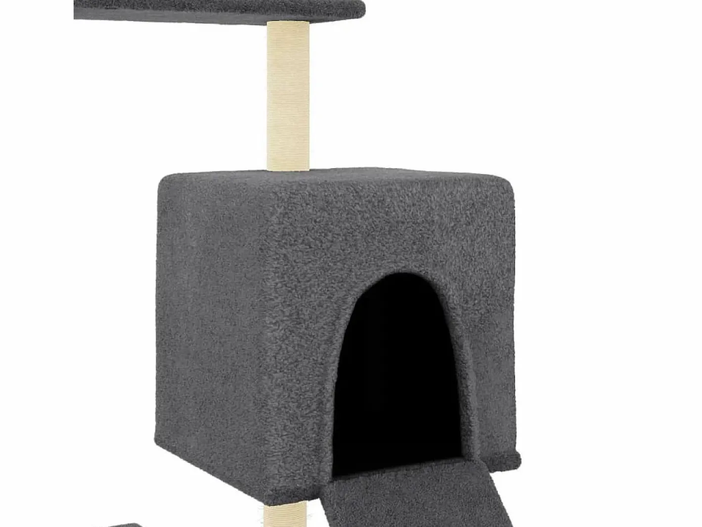 Clicnbuy Juego De Animales|Rascador para gatos con postes de sisal oscuro 130,5 cm