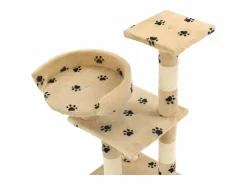 Clicnbuy Juego De Animales|Rascador para gatos poste de sisal 65 cm huellas