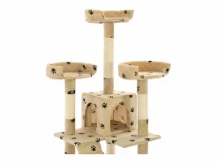 Juego De Animales|Rascador para gatos poste de sisal 170 cm huellas ES921055