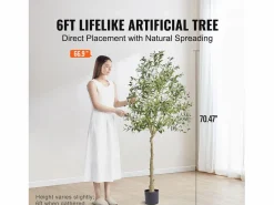 Árbol Artificial SucceBuy 179 cm, Planta Artificial PE, para Casa Oficina Centros Comerciales Interior Exterior^