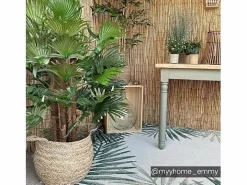 OZAIA Árbol artificial tipo palmera con tronco natural RHAPIS Verde Best