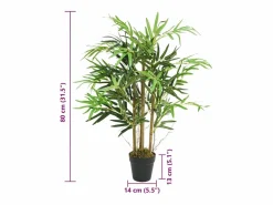 Planta Artificial|Árbol de bambú artificial con 500 hojas 80 cm ES231263
