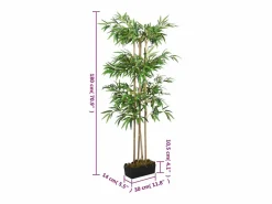 Árbol de bambú artificial con 1216 hojas 180 cm ES497985 Verde Best