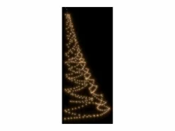 vidaxl Árbol de pared con gancho metálico 720 LED blanco cálido 5 m Multicolor Hot