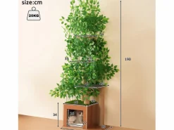 ModernLuxe Árbol para gatos de 190 cm de alto - con 4 plataformas y 1 agujero para gatos - láminas extraíbles - Verde Sale