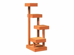 Clicnbuy Juego De Animales|Árbol para gatos madera maciza pino marrón cera 45,5x49x103 cm