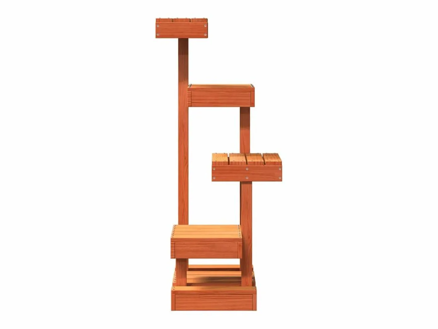 Clicnbuy Juego De Animales|Árbol para gatos madera maciza pino marrón cera 45,5x49x103 cm