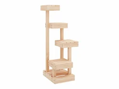 Clicnbuy Árbol para gatos madera maciza de pino 45,5x49x103 cm Marru00f3n New