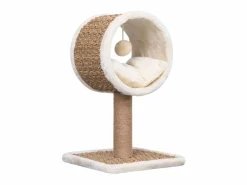 Árbol para gatos túnel superior y juguete hierba marina 56 cm ES219492 Beige Outlet