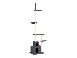 Clicnbuy Juego De Animales|Árbol rascador gatos suelo a techo oscuro 250,5-276,5 cm