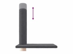 Clicnbuy Juego De Animales|Árbol rascador gatos suelo a techo oscuro 250,5-276,5 cm