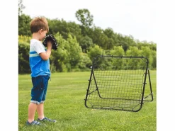 Reboteador de fútbol ajustable, de metal, (96x80x96 cm) Negro Online