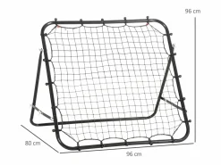 Reboteador de fútbol ajustable, de metal, (96x80x96 cm) Negro Online