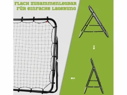 Reboteador de fútbol ajustable, de metal, (96x80x96 cm) Negro Online