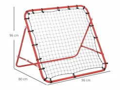 Aparato De Musculación|Reboteador de fútbol con ángulo ajustable, metal, y negro (96x80x96 cm)