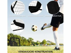 Reboteador de fútbol plegable, 5 posiciones ajustables, acero, (128x118x108-120cm)^ Clearance