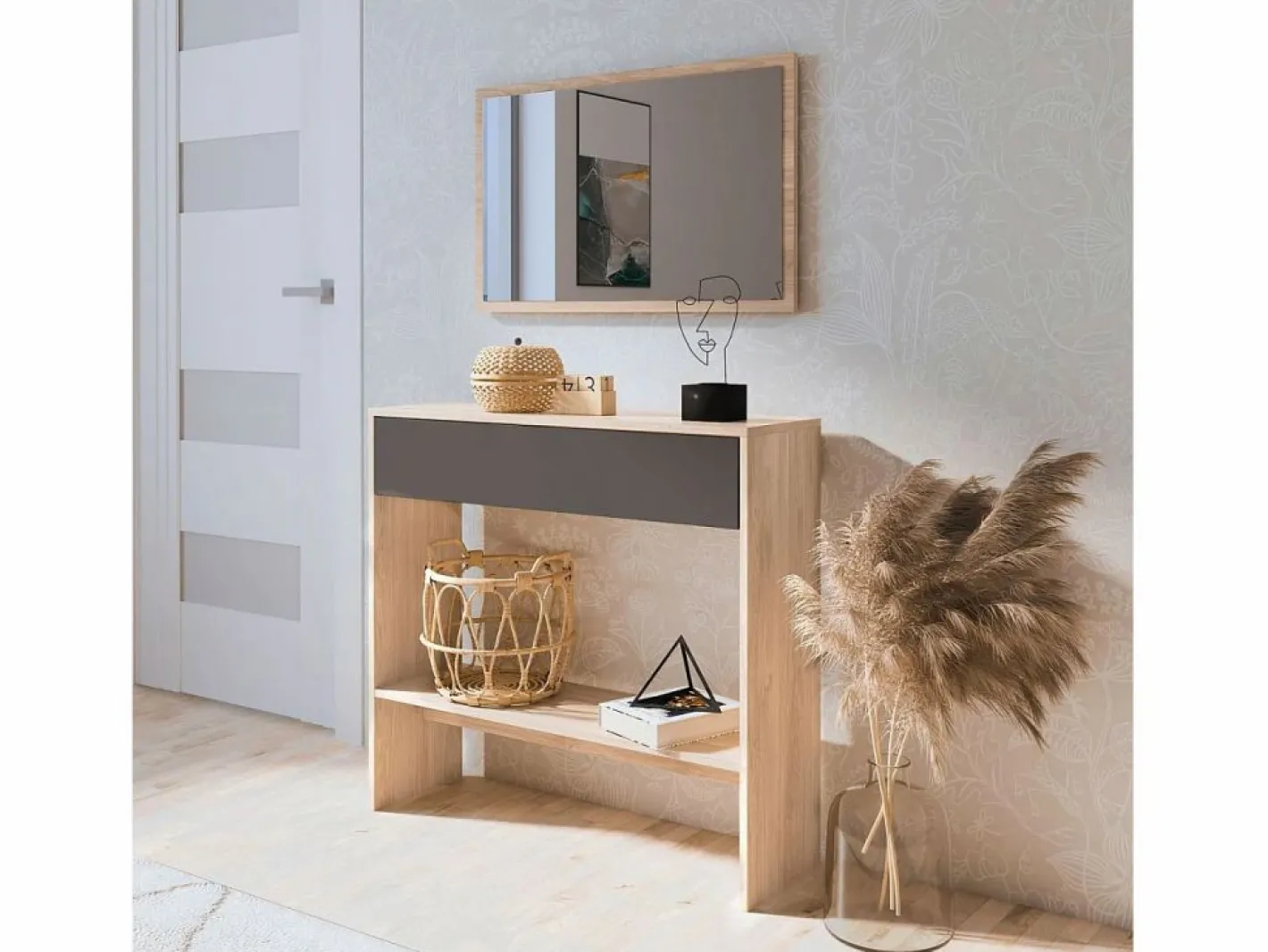 duehome Perchero|Recibidor Aros Tofe - Gris Grafito