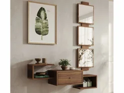 Recibidor para Entrada Pasillo en Nogal Ambar 99x22x145cm Neo^MB Muebles Bonitos Outlet