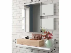 VS Venta-stock Recibidor Telma 1 cajón y Espejo Color /Roble Blanco Hot