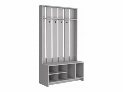 Recibidor tulcan en melamina con 8 estantes y 4 ganchos para colgar ropa , , 172.6 cm X 96.8 cm X 39.3 cm^TuHome Outlet