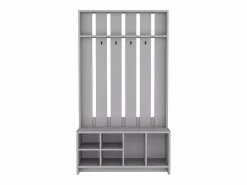 Recibidor tulcan en melamina con 8 estantes y 4 ganchos para colgar ropa , , 172.6 cm X 96.8 cm X 39.3 cm^TuHome Outlet
