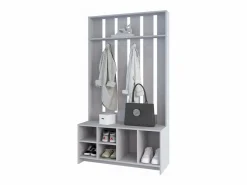 Recibidor tulcan en melamina con 8 estantes y 4 ganchos para colgar ropa , , 172.6 cm X 96.8 cm X 39.3 cm^TuHome Outlet