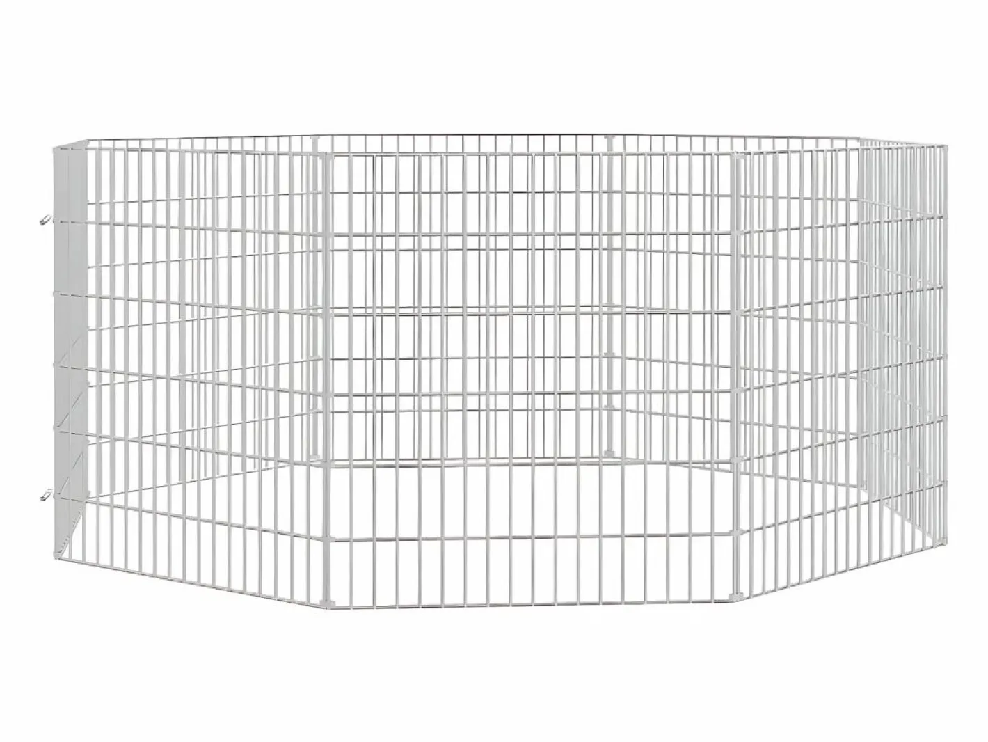 Recinto animales corral 8 paneles hierro galvanizado 54x60 cm ES676940 Plateado Sale