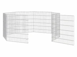 Recinto animales corral 8 paneles hierro galvanizado 54x60 cm ES676940 Plateado Sale